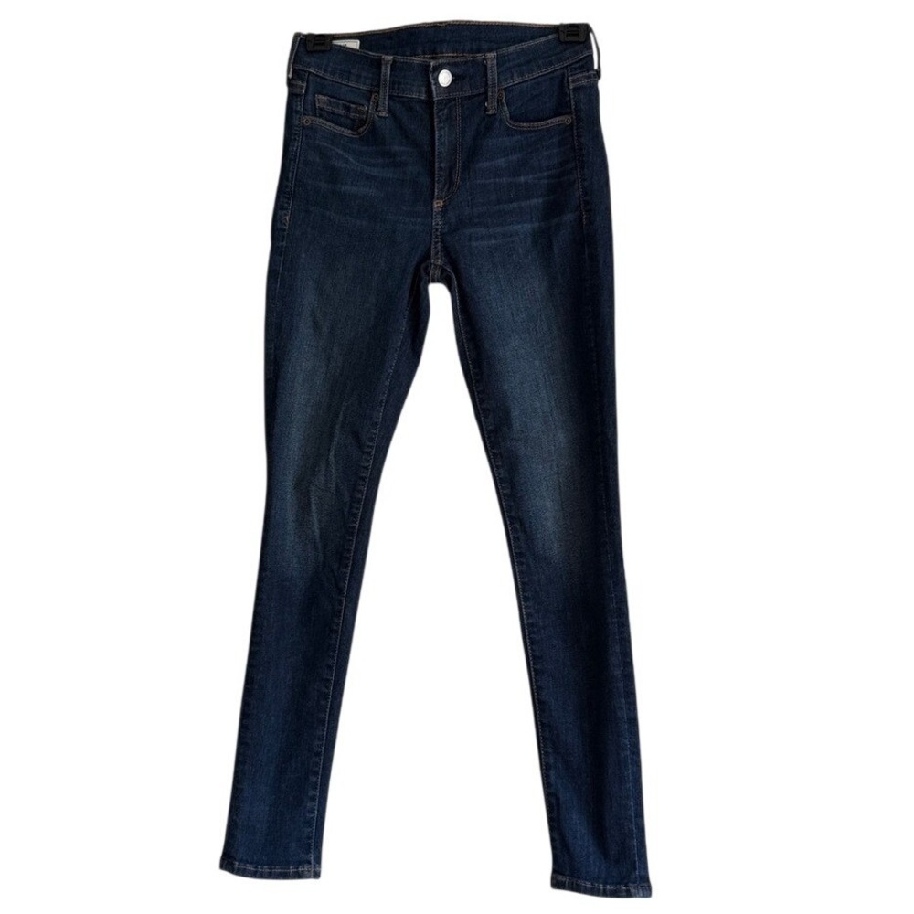 Gap True Skinny Mid Rise Dark Wash Indigo Stretch Jeans Size 25 0 Regular